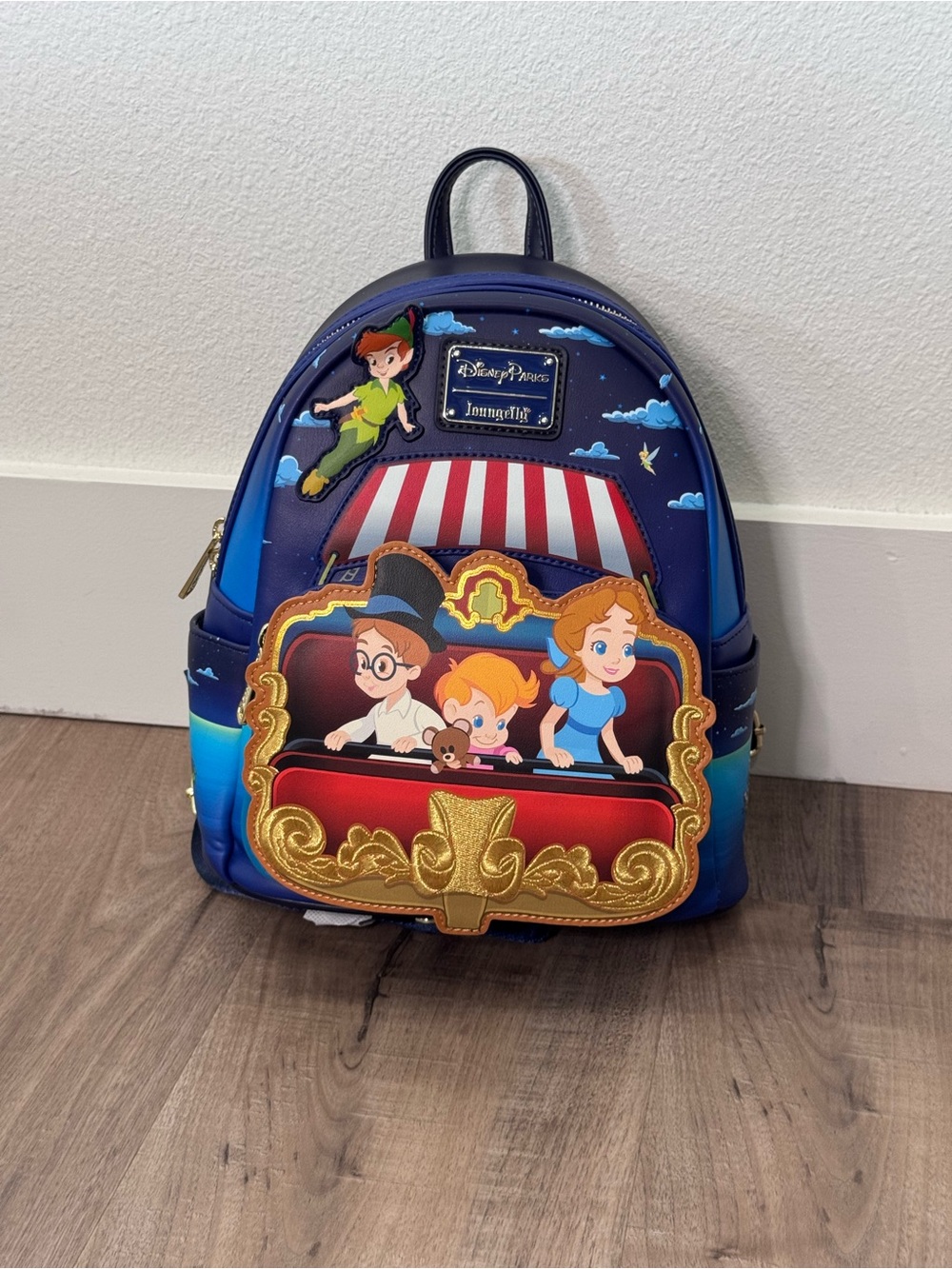 Loungefly Peter Pan Theater Scene Blue Kids Mini Backpack